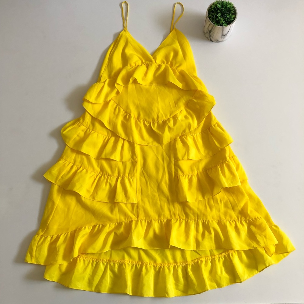 Anthropologie Chris Benz Tiered Neon Yello…